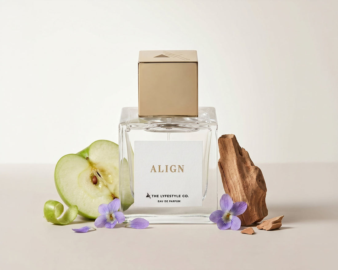 Align: A Fresh Woody Perfume with Apple, Violet, and Sandalwood
